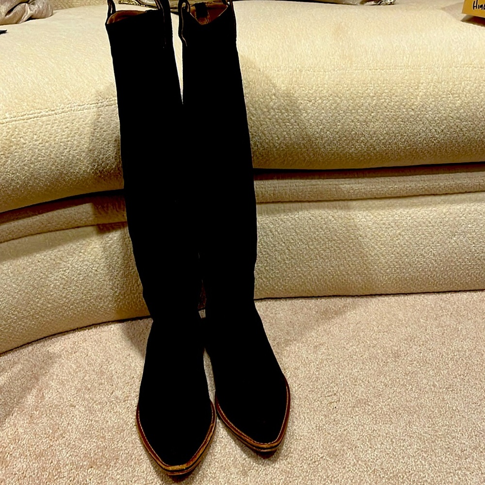 Jim Barnier “High SunSet” brown suede western boot. Sz 11m